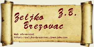 Željko Brezovac vizit kartica